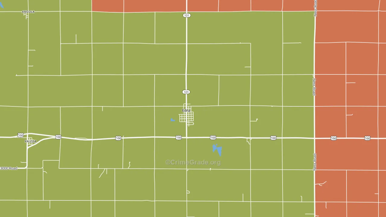 Edna, KS Map of Drug-Related Crime Rates