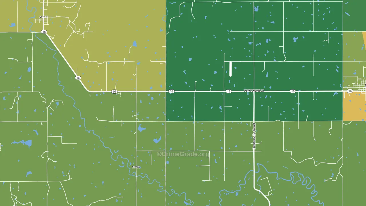 Edna, OK Map of Drug-Related Crime Rates