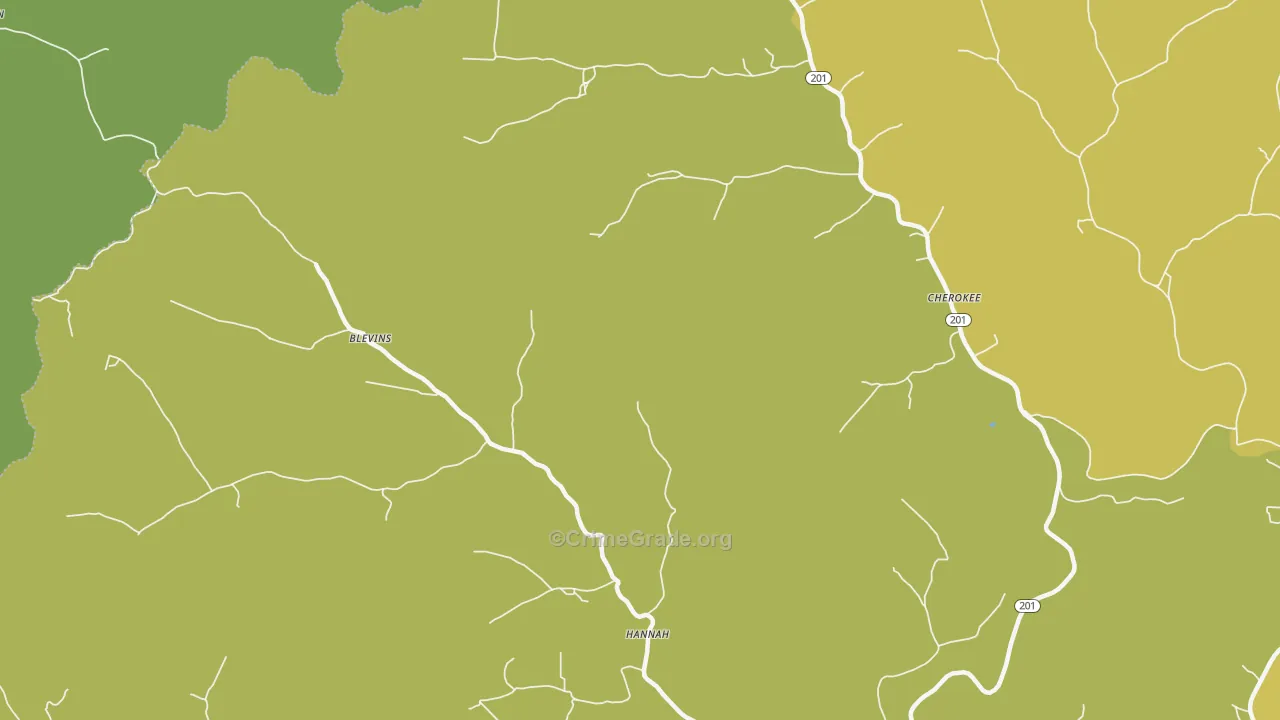 Edsel, KY Map of Drug-Related Crime Rates