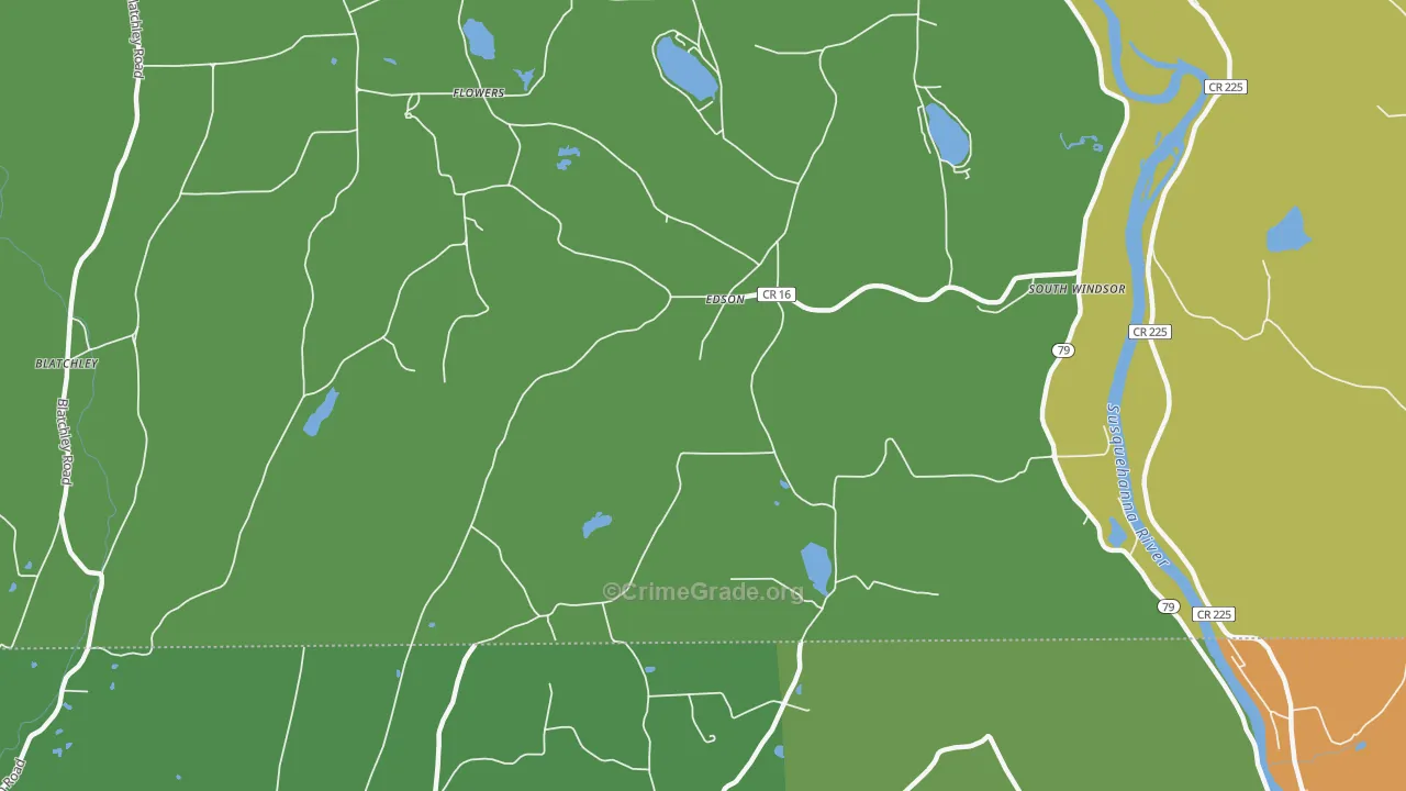 Edson, NY Map of Drug-Related Crime Rates