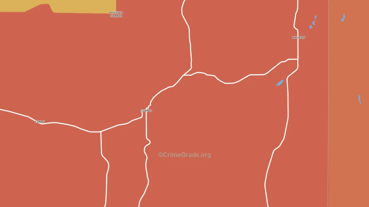 Edwall, WA Map of Drug-Related Crime Rates
