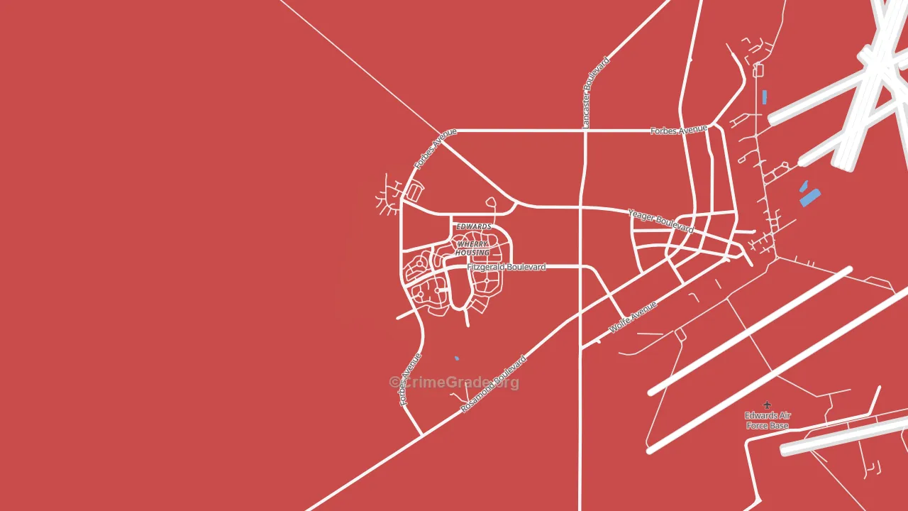 Edwards AFB, CA Map of Drug-Related Crime Rates
