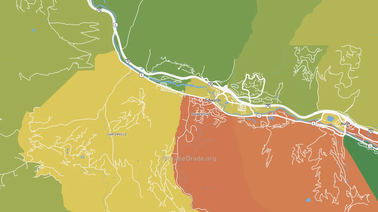 Edwards, CO Map of Drug-Related Crime Rates