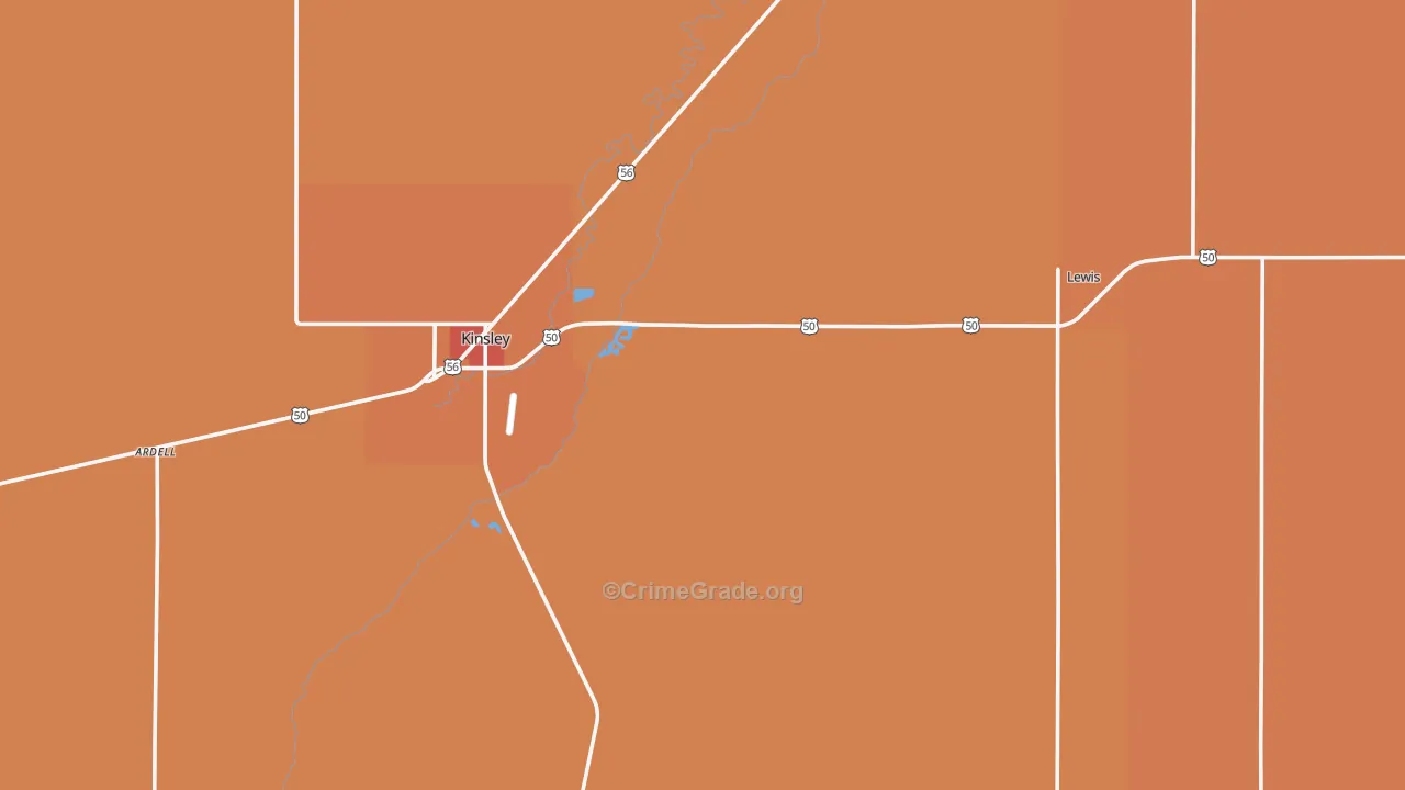 Edwards County, KS Map of Drug-Related Crime Rates