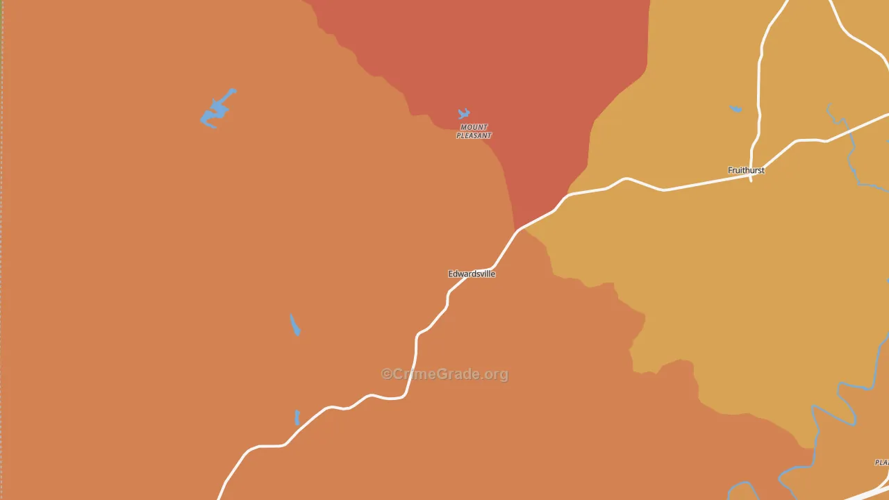 Edwardsville, AL Map of Drug-Related Crime Rates