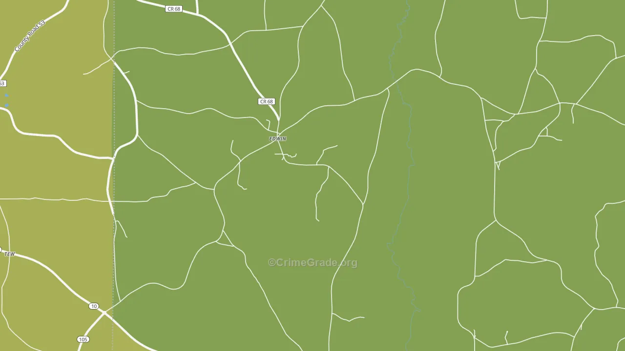 Edwin, AL Map of Drug-Related Crime Rates