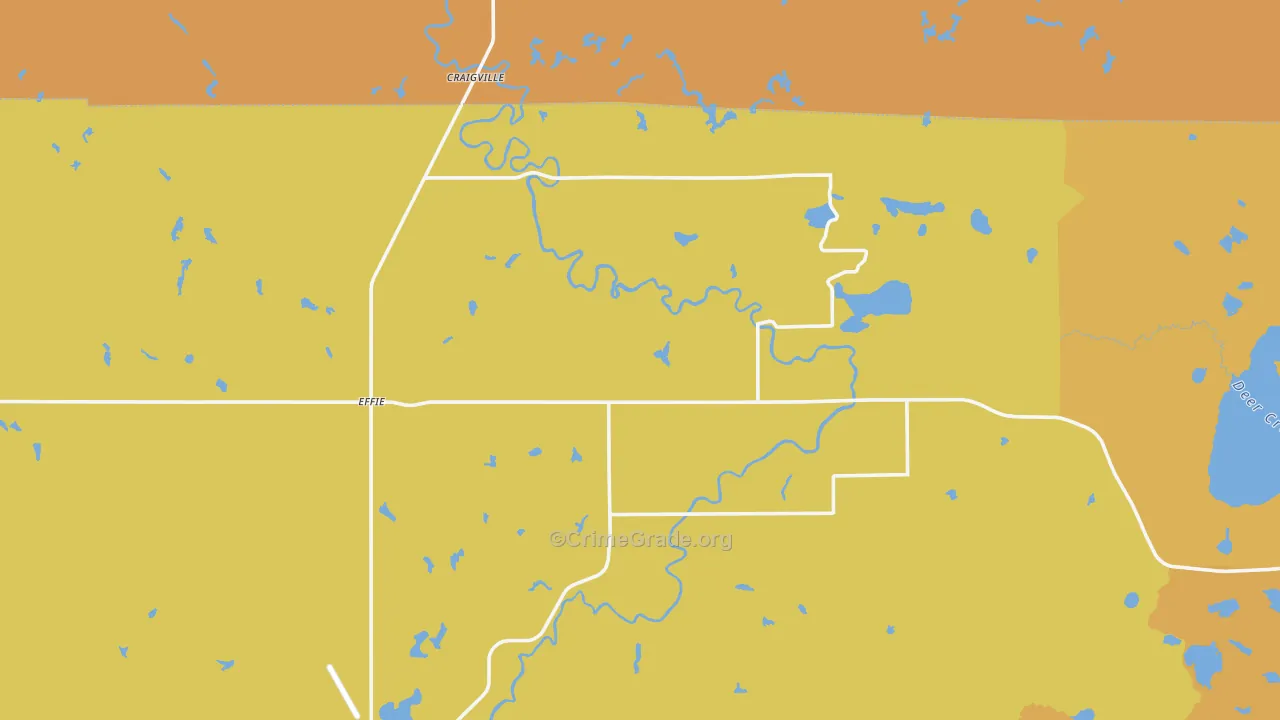 Effie, MN Map of Drug-Related Crime Rates