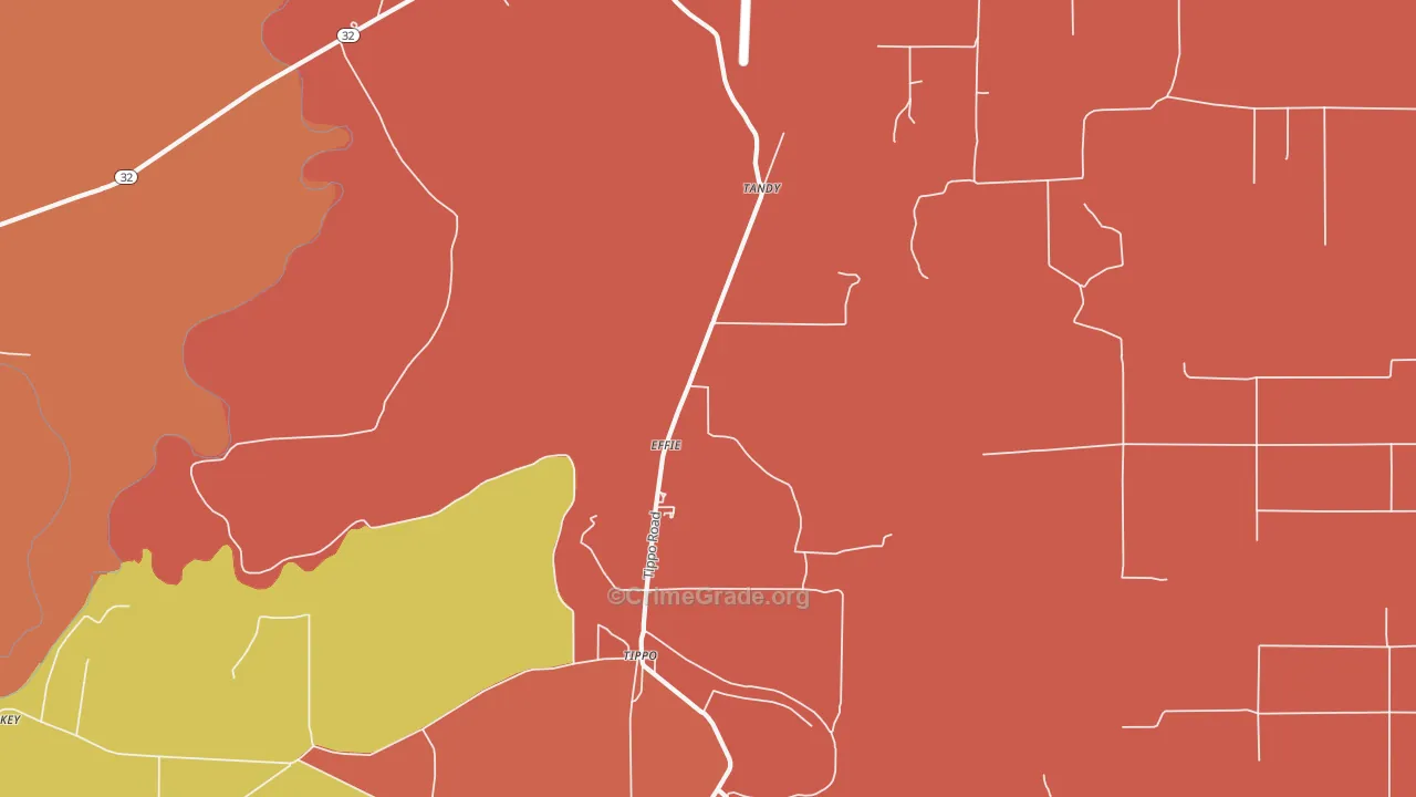 Effie, MS Map of Drug-Related Crime Rates