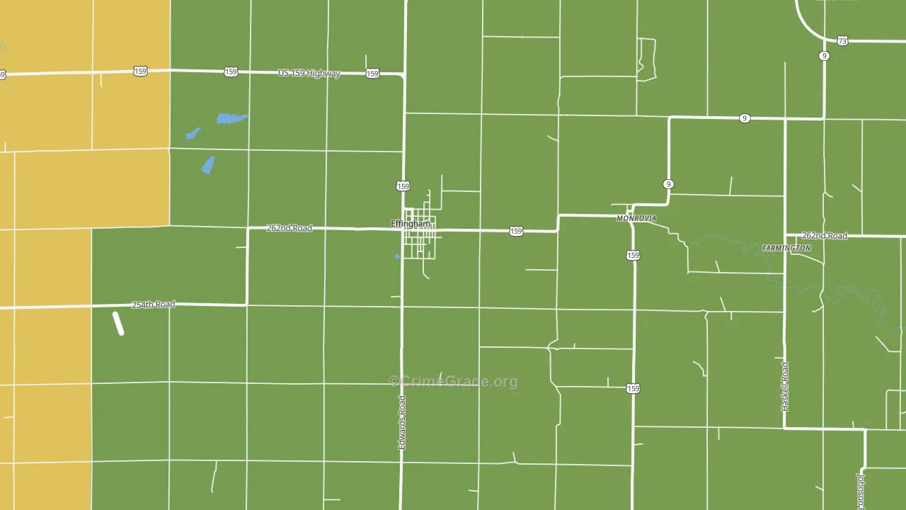 Effingham, KS Map of Drug-Related Crime Rates