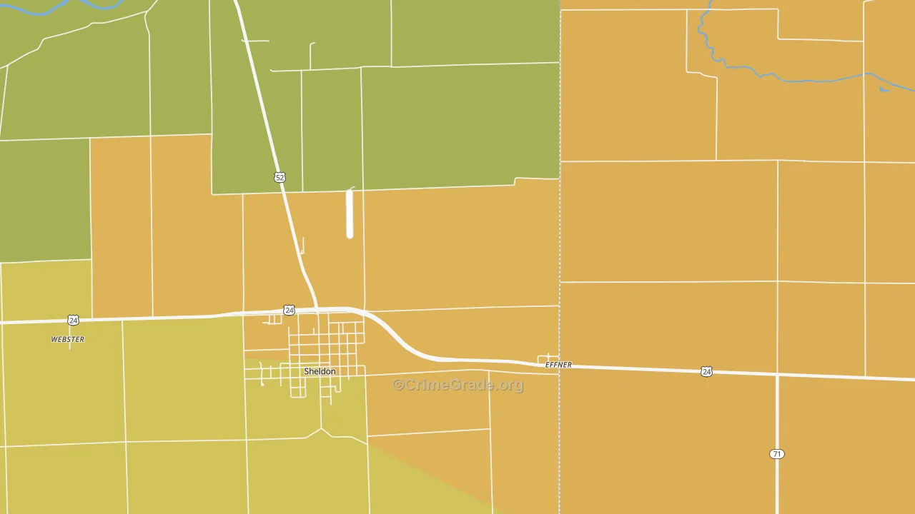 Effner, IL Map of Drug-Related Crime Rates