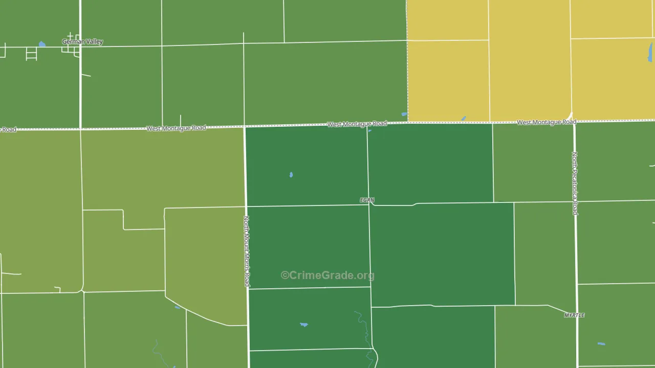 Egan, IL Map of Drug-Related Crime Rates