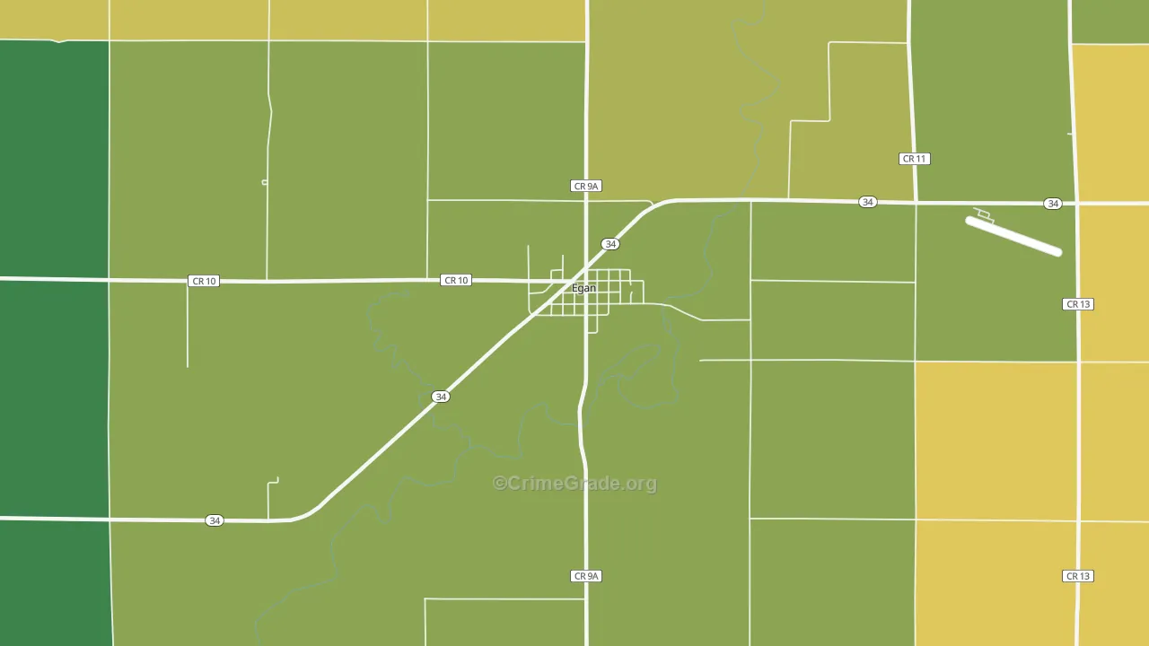 Egan, SD Map of Drug-Related Crime Rates