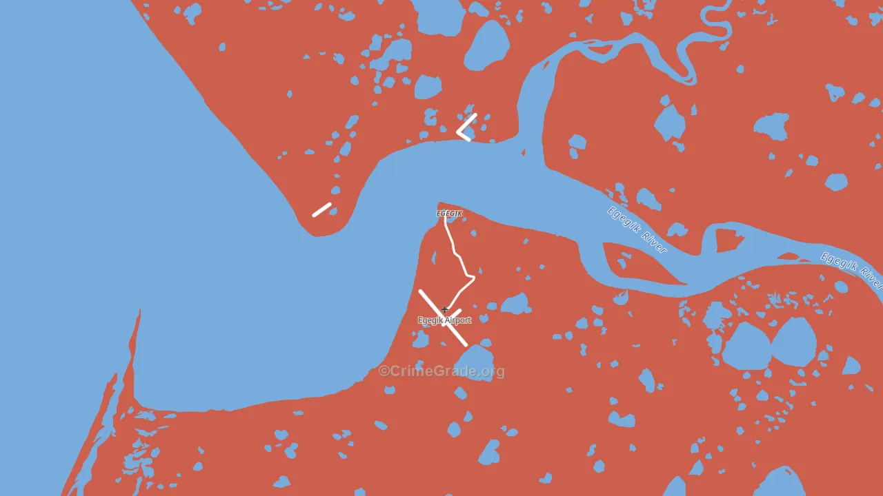 Egegik, AK Map of Drug-Related Crime Rates