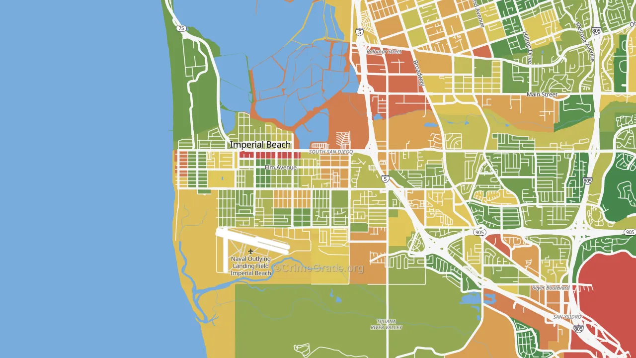 Egger Highlands, San Diego, CA Map of Drug-Related Crime Rates