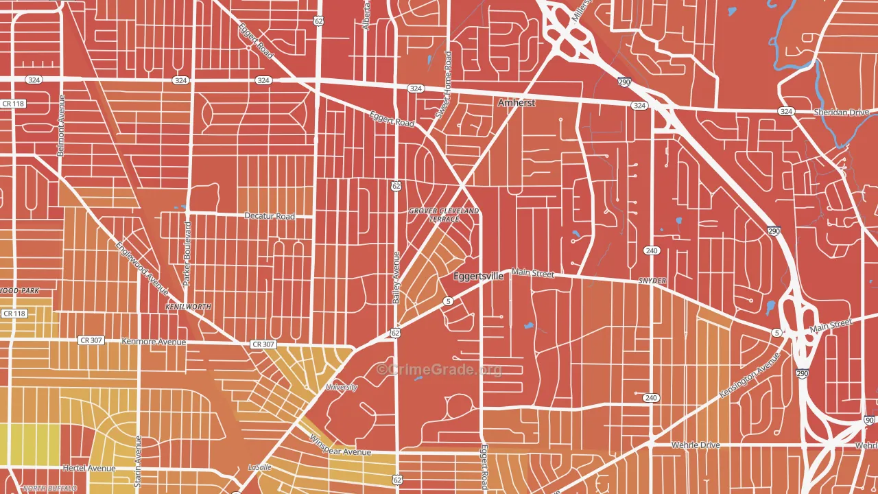 Eggertsville, NY Map of Drug-Related Crime Rates