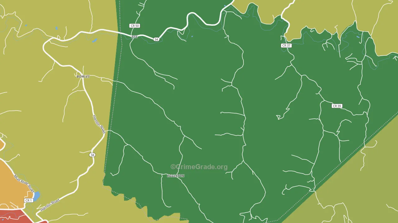 Eggleton, WV Map of Drug-Related Crime Rates