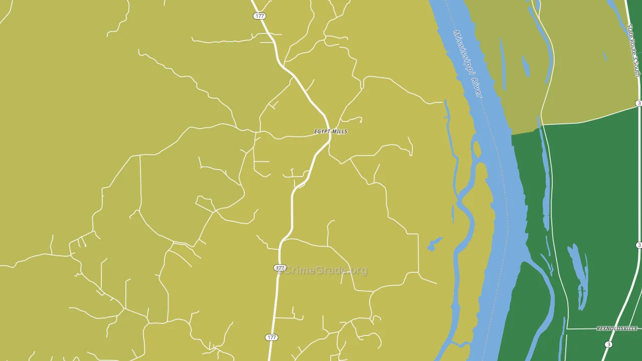 Egypt Mills, MO Map of Drug-Related Crime Rates