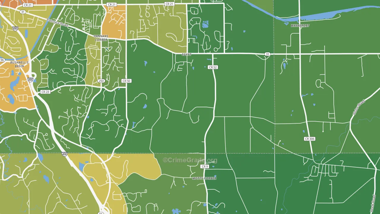 Egypt, NY Map of Drug-Related Crime Rates