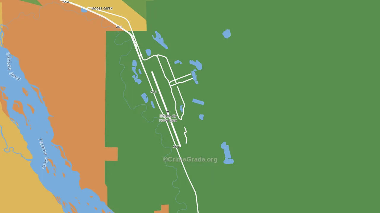 Eielson Afb, AK Map of Drug-Related Crime Rates