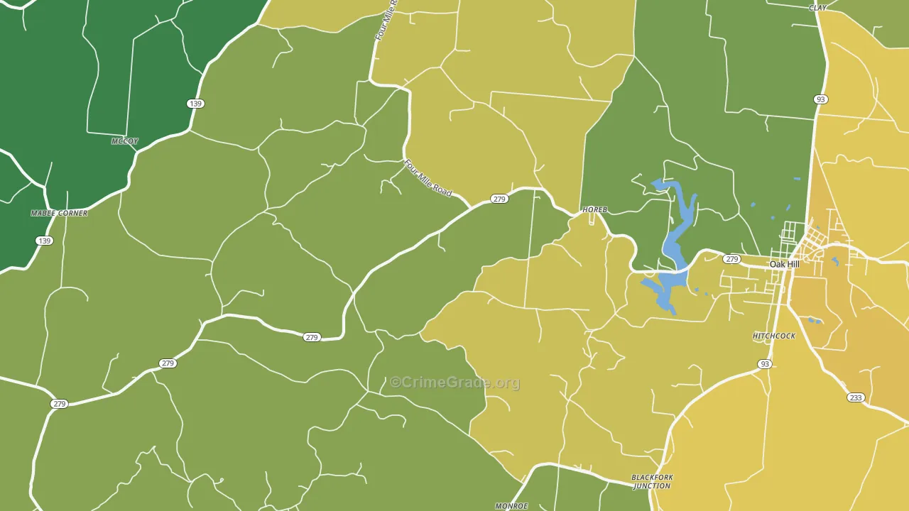 Eifort, OH Map of Drug-Related Crime Rates