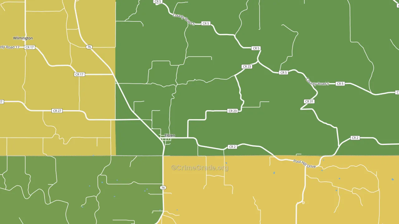 Eitzen, MN Map of Drug-Related Crime Rates