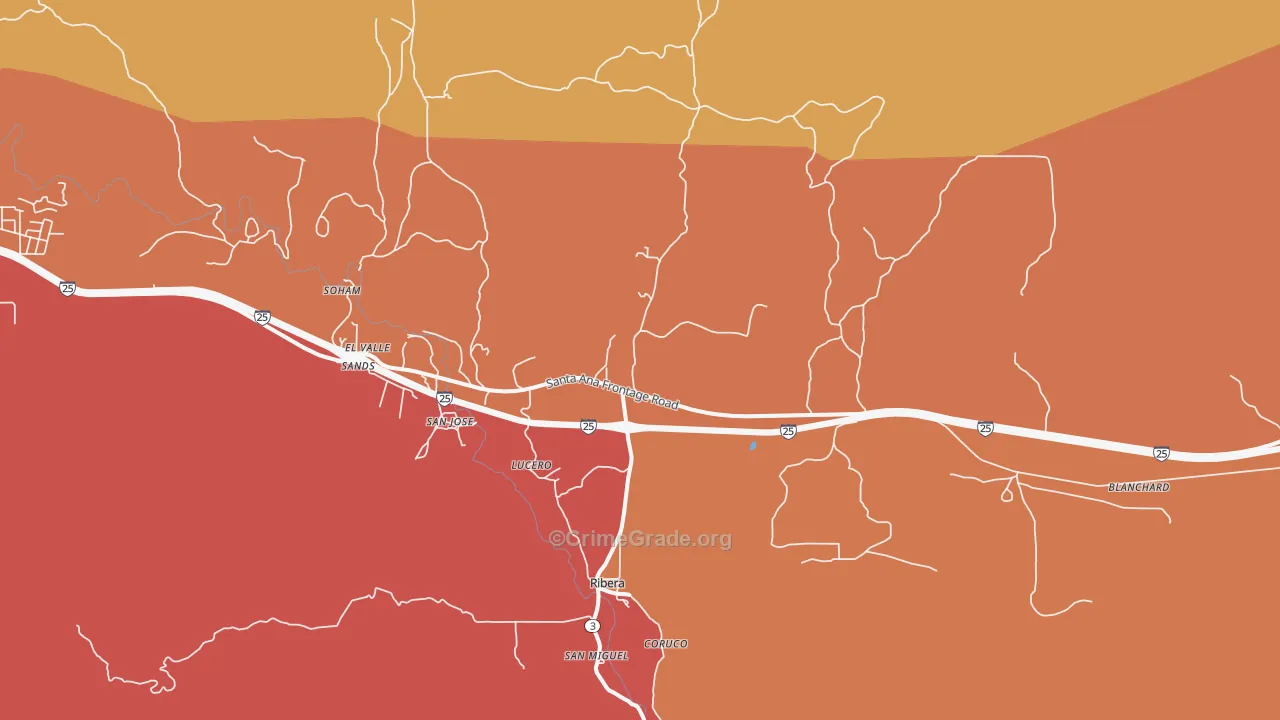 El Ancon, NM Map of Drug-Related Crime Rates