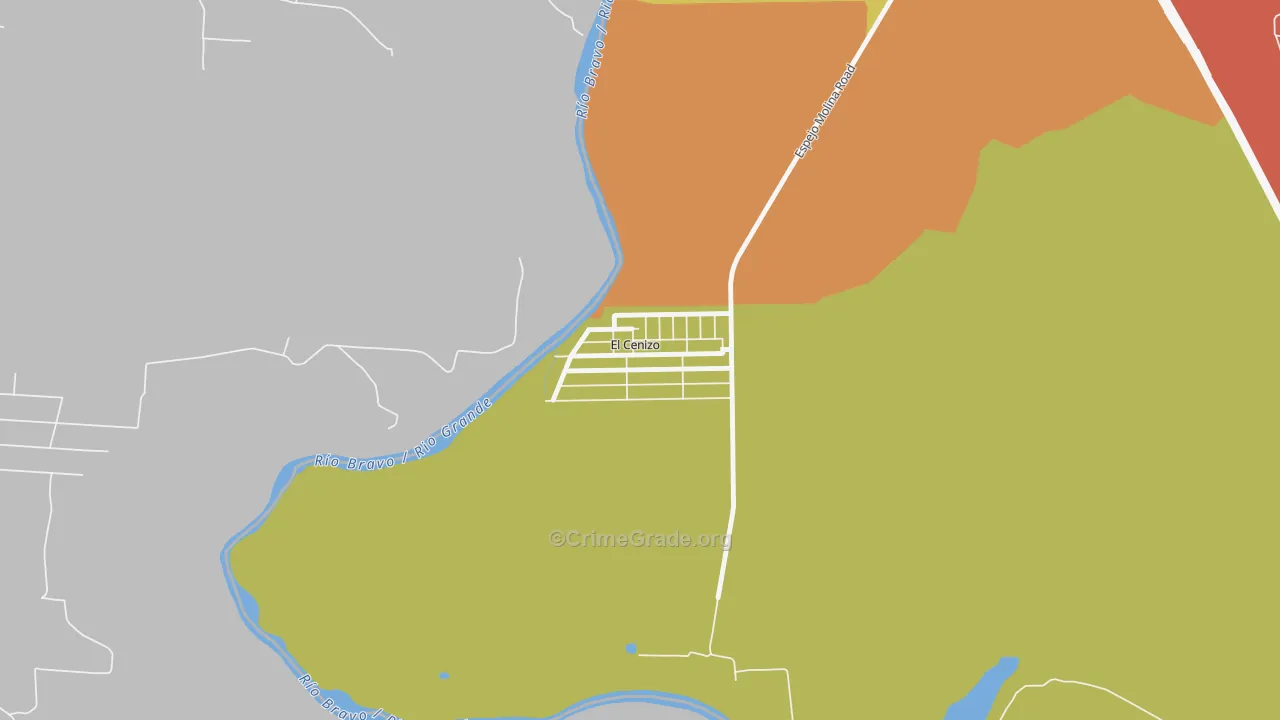 El Cenizo, TX Map of Drug-Related Crime Rates