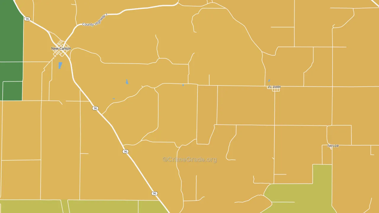 El Dara, IL Map of Drug-Related Crime Rates