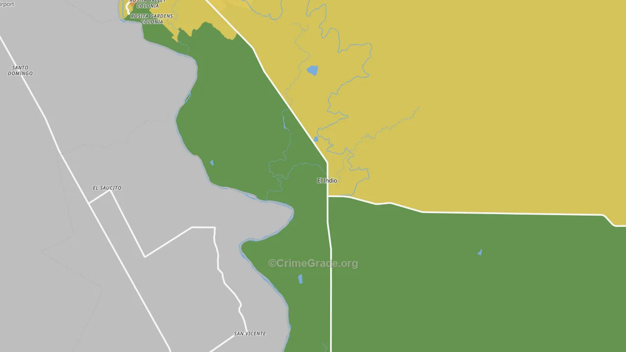 El Indio, TX Map of Drug-Related Crime Rates