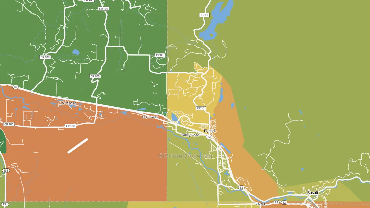 El Jebel, CO Map of Drug-Related Crime Rates