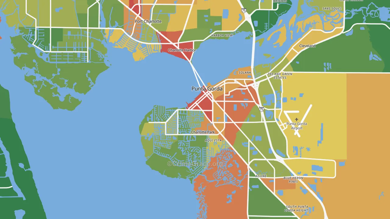 El Jobean, FL Map of Drug-Related Crime Rates