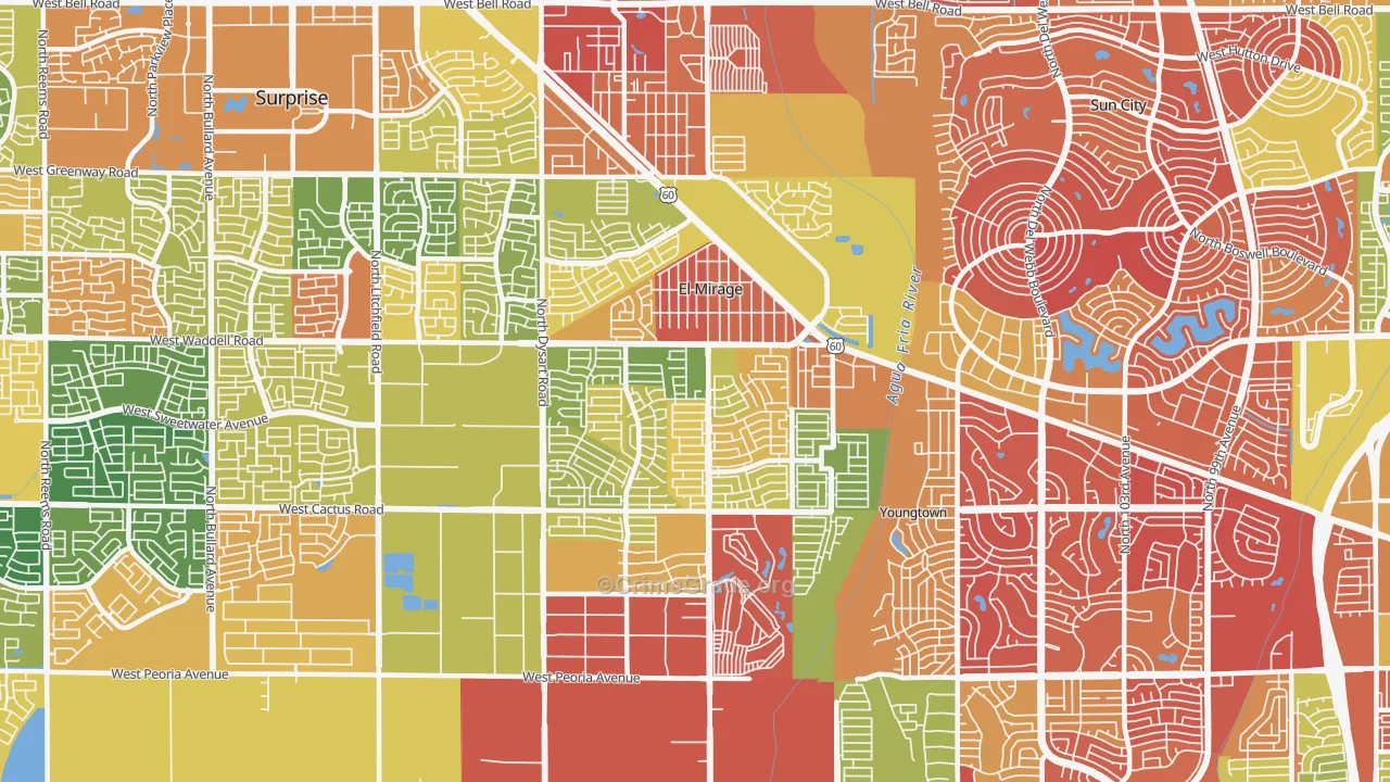 El Mirage, AZ Map of Drug-Related Crime Rates