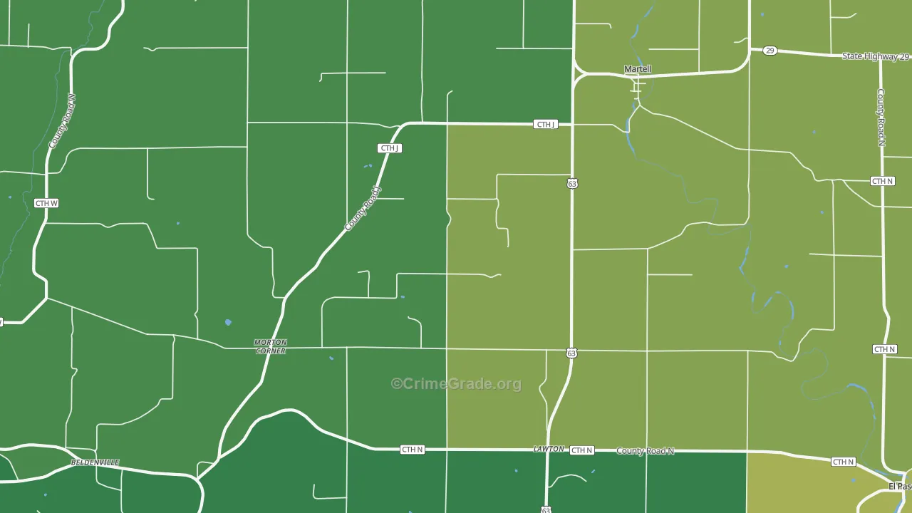 El Paso, WI Map of Drug-Related Crime Rates