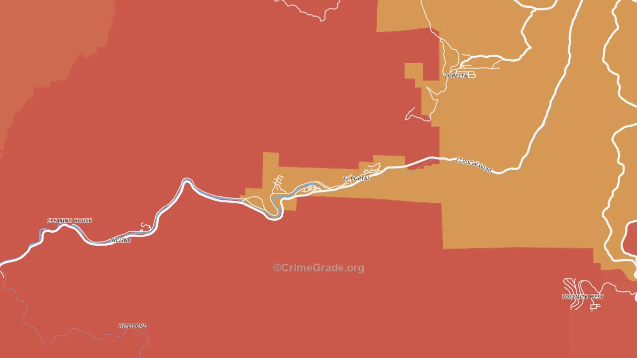 El Portal, CA Map of Drug-Related Crime Rates