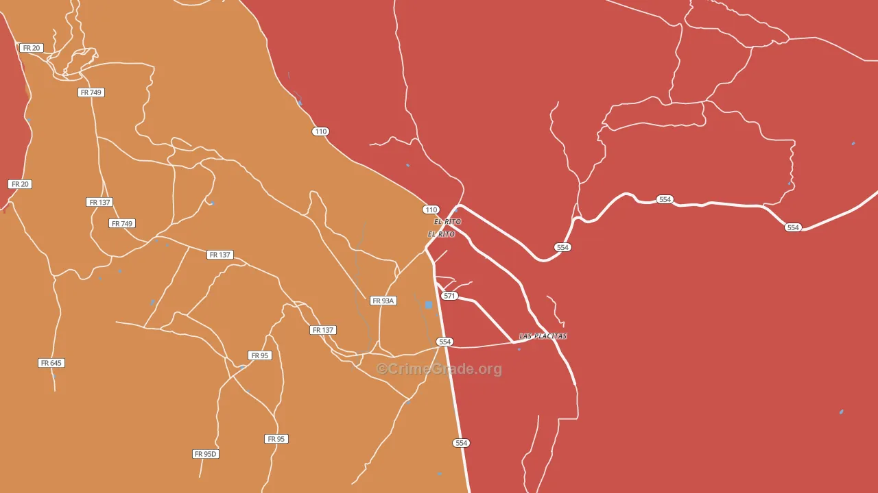 El Rito, NM Map of Drug-Related Crime Rates