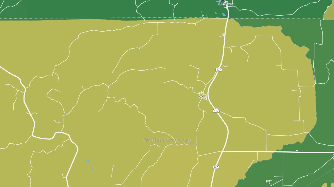 Elco, IL Map of Drug-Related Crime Rates