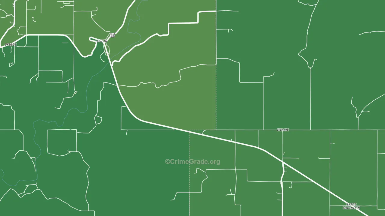 Eldon, OK Map of Drug-Related Crime Rates