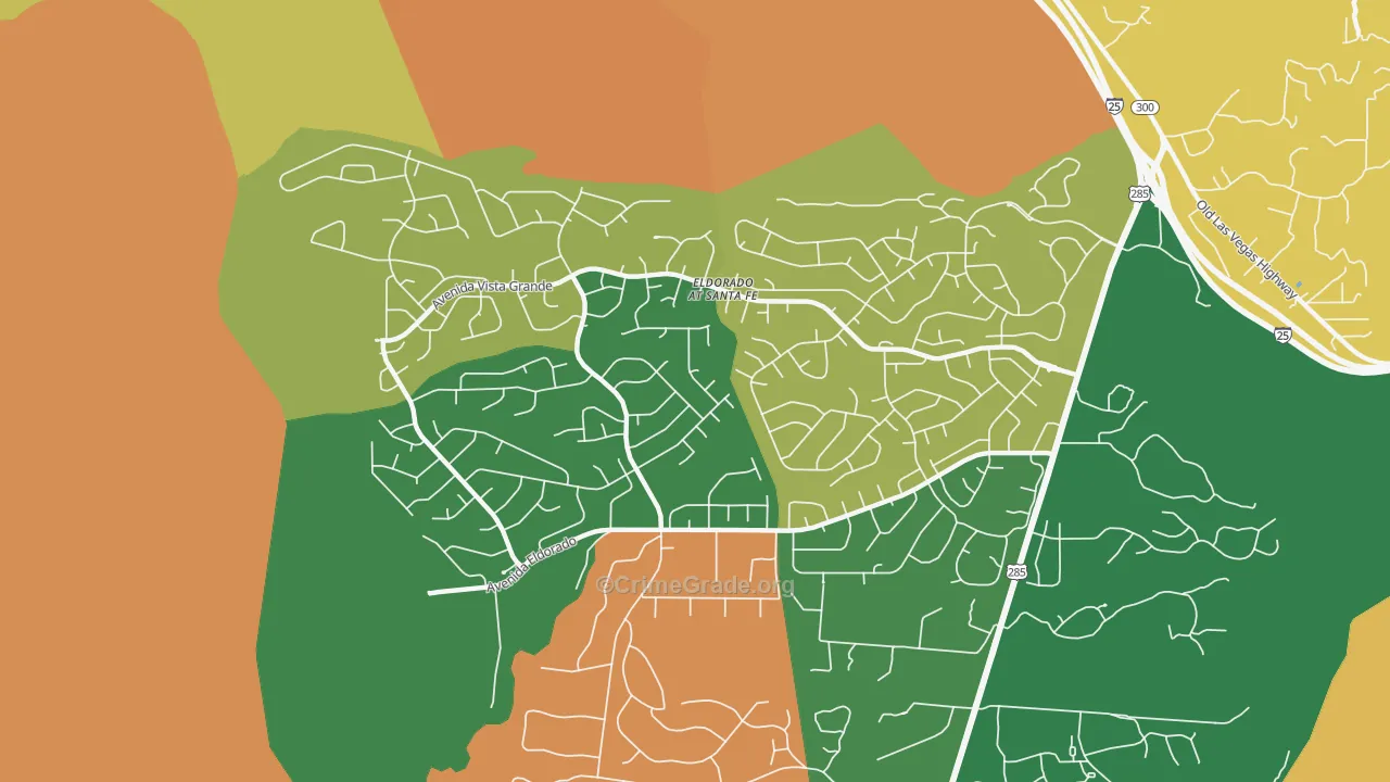 Eldorado at Santa Fe, NM Map of Drug-Related Crime Rates