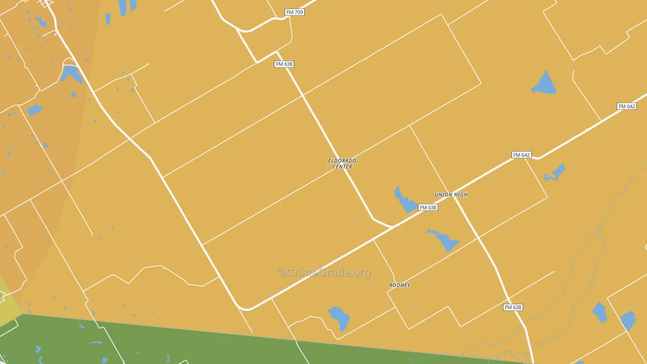 Eldorado Center, TX Map of Drug-Related Crime Rates