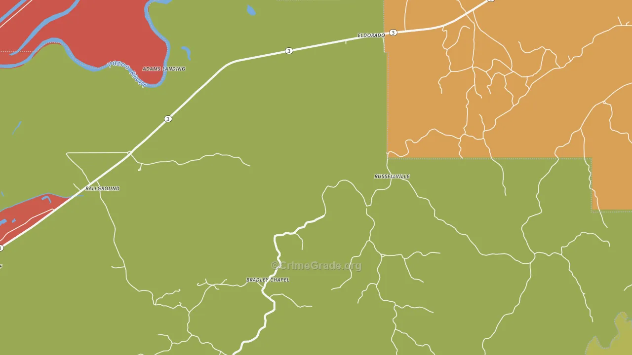 Eldorado, MS Map of Drug-Related Crime Rates