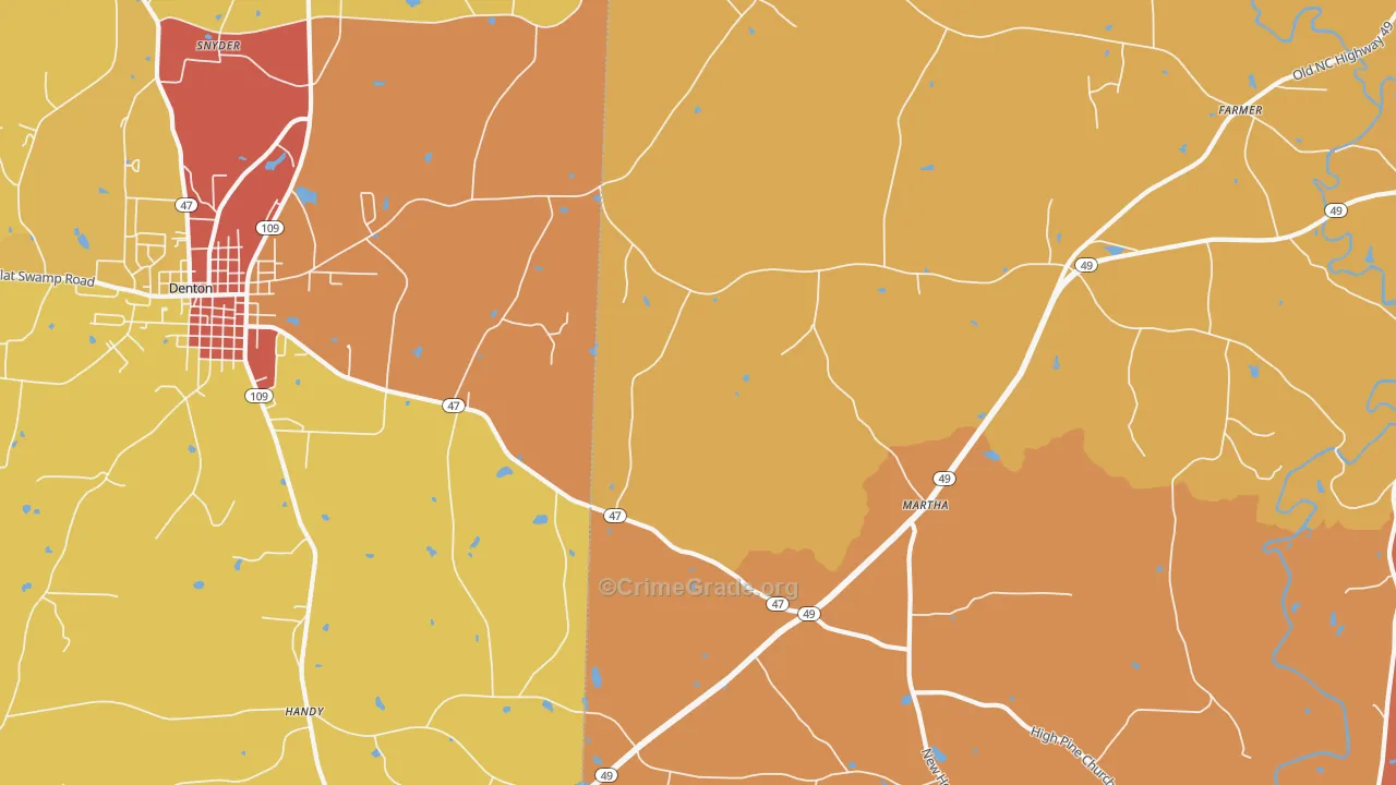 Eldorado, NC Map of Drug-Related Crime Rates