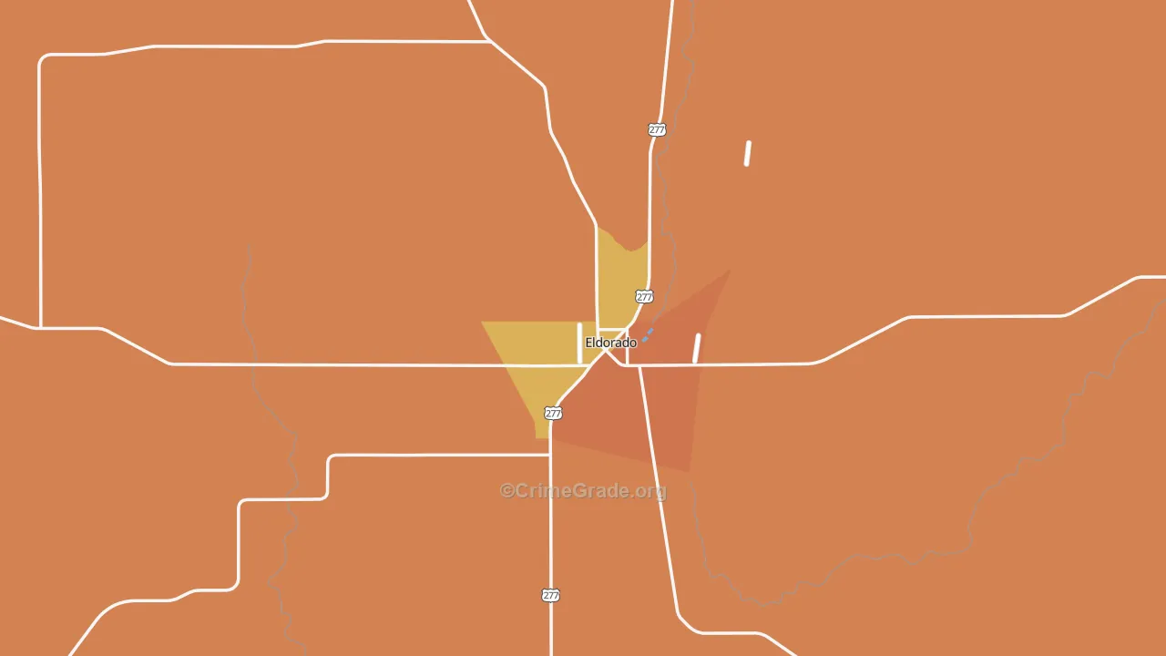 Eldorado, TX Map of Drug-Related Crime Rates