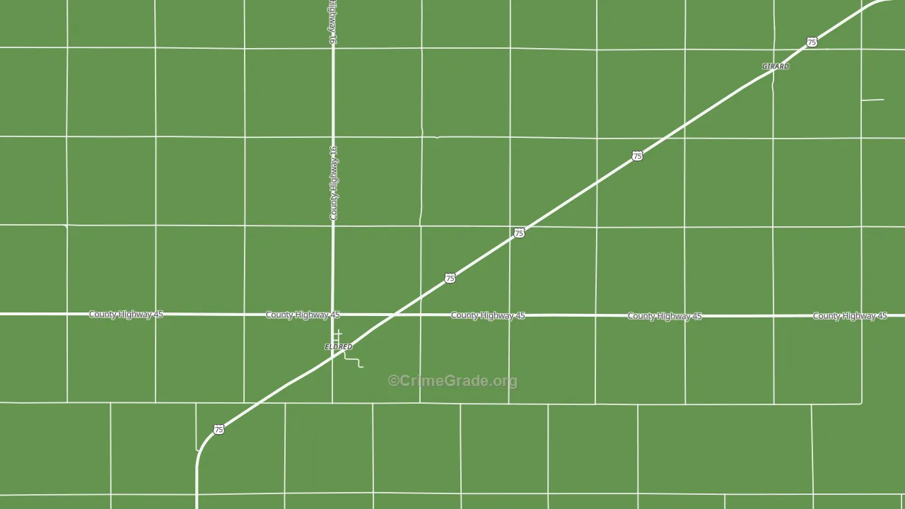Eldred, MN Map of Drug-Related Crime Rates