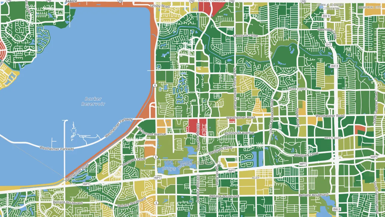 Eldridge-West Oaks, Houston, TX Map of Drug-Related Crime Rates