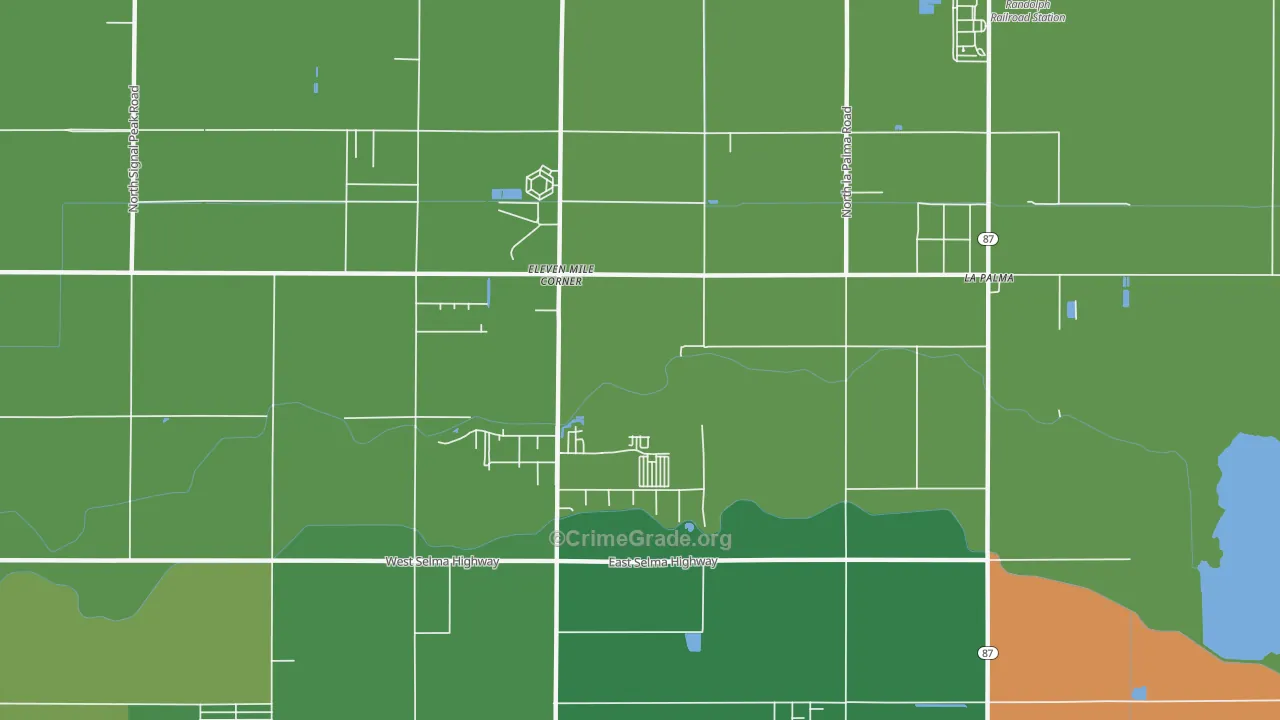 Eleven Mile Corner, AZ Map of Drug-Related Crime Rates