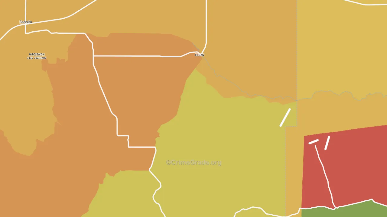 Elgin, AZ Map of Drug-Related Crime Rates