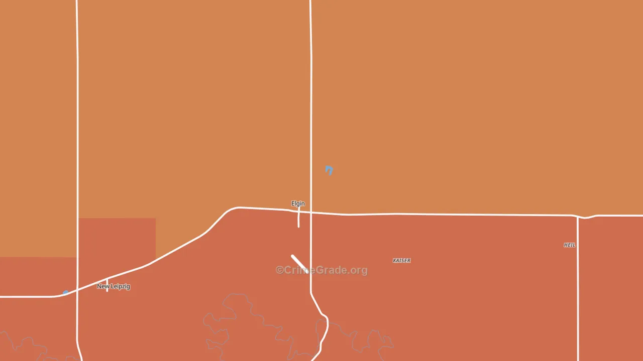 Elgin, ND Map of Drug-Related Crime Rates