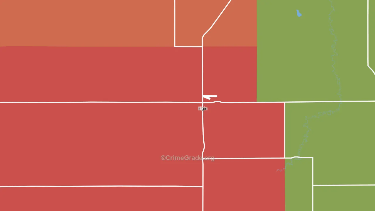 Elgin, NE Map of Drug-Related Crime Rates