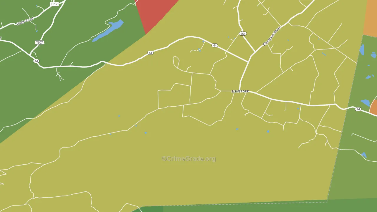 Elimsport, PA Map of Drug-Related Crime Rates
