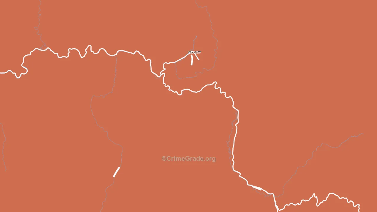 Elk City, ID Map of Drug-Related Crime Rates